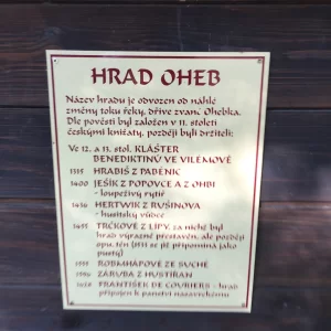 Hrad Oheb na Seči - Vysočina s dětmi